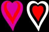 reflective heart decals for lovers