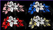 creeping beauty flower decal