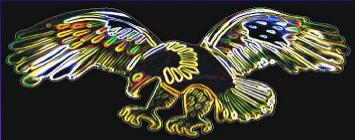 neon eagle reflective safety decal