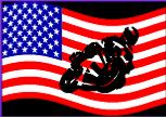 american flag with biker 