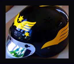 reflective helmet wings decal kit