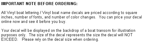 Boat Name Decals Fonts