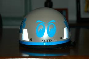 1/2 helmet with Helmet Eyes reflective decals