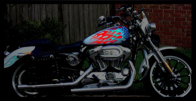 motorcycle flame tank decals wraps