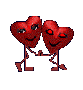 two lover hearts animation  streetglo