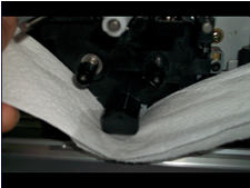 cleaning the colorcamm print head with alcohol