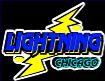 Lightning Theme boat lettering decal with reflective graphics
