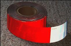 Conspicuity Reflective Tape for Tractor Trailers, Highways, Buildings, barricades, danger areas.
