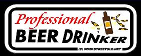 professional beer drinker sticker