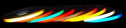 Auto Pin stripe tape rolls reflective.
