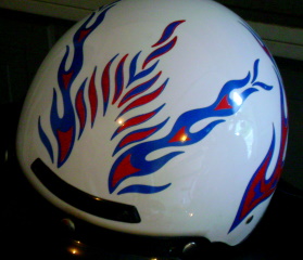 1.25"x5.25" Great for Helmets blue reflective 2 Flame Decals Reflective 