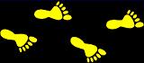 walking feet stickers decals